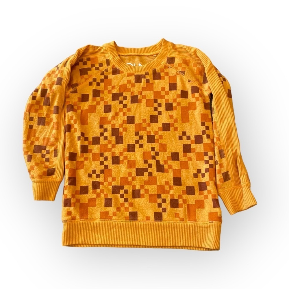 Chaser Boy’s Orange Geometric Graphic Sweatshirt Size 6 NWOT Pullover Top